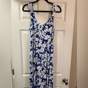 LOFT Blue and White Floral Sundress